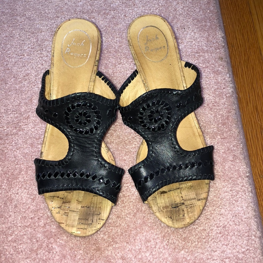 Jack Rogers wedge sandals in black